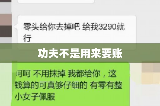 功夫不是用来要账