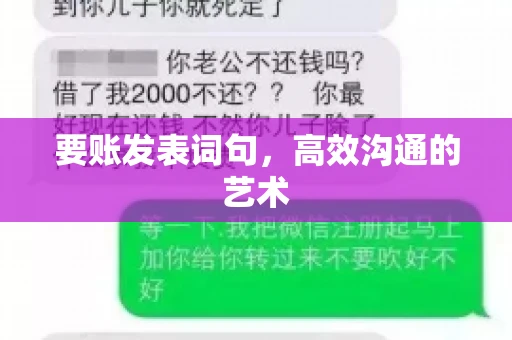 要账发表词句，高效沟通的艺术