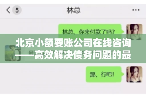北京小额要账公司在线咨询——高效解决债务问题的最佳途径
