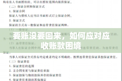 要账没要回来，如何应对应收账款困境
