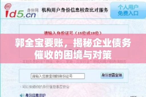 郭全宝要账，揭秘企业债务催收的困境与对策